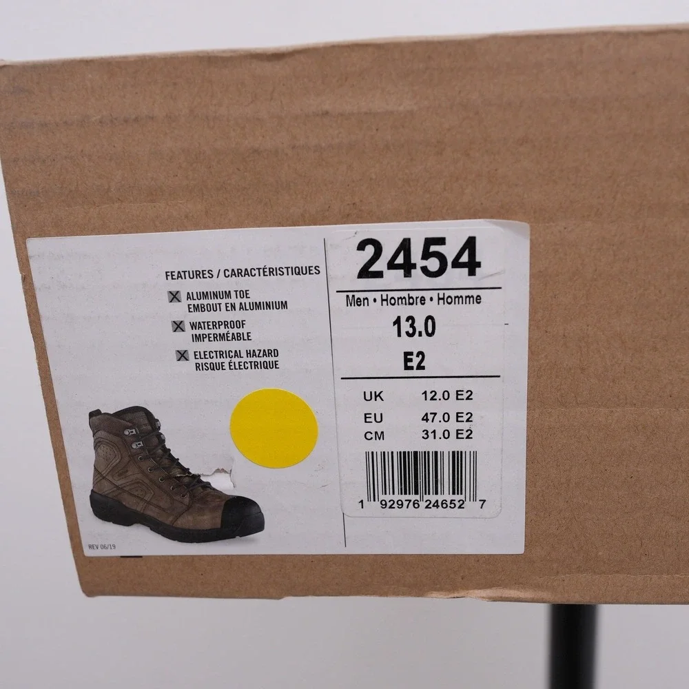Red Wing 2454‎ Men Waterproof Aluminum Toe Work Boots Brown Leather 13 E2 Wide